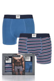 Mens 2 Pair Jeep Spirit Cotton Rich Fitted Trunks Gift Box