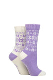 Ladies 2 Pair Jeep Wool Blend Thermal Performance Boot Socks