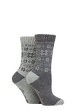 Ladies 2 Pair Jeep Wool Blend Thermal Performance Boot Socks