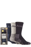 Mens 3 Pair Jeep Luxury Terrain Socks Gift Box