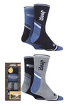 Mens 4 Pair Jeep Performance Cushioned Boot Socks Gift Box