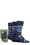 Mens 3 Pair Jeep Logo Cotton Gift Boxed Socks