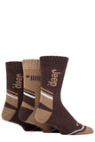 Mens 3 Pair Jeep Performance Poly Cotton Boot Socks