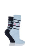 Ladies 2 Pair Jeep Fair Isle Jacquard Socks