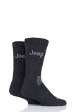 Mens 2 Pair Jeep Wool Mix Socks