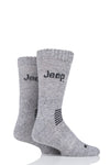 Mens 2 Pair Jeep Wool Mix Socks